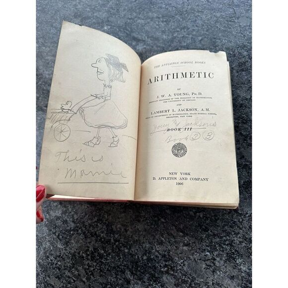 Antique School Book Arithmetic 1906 Young Jackson Appleton Vol 3 Textbook - Picture 6 of 13